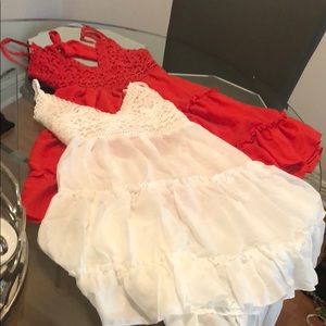 Tied back summer dress